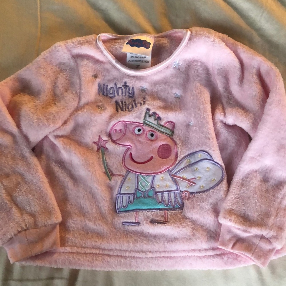 Peppa Pig Pink Fairy Sweatshirt Cozy Fleece